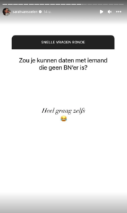 sarah van soelen daten bn'er